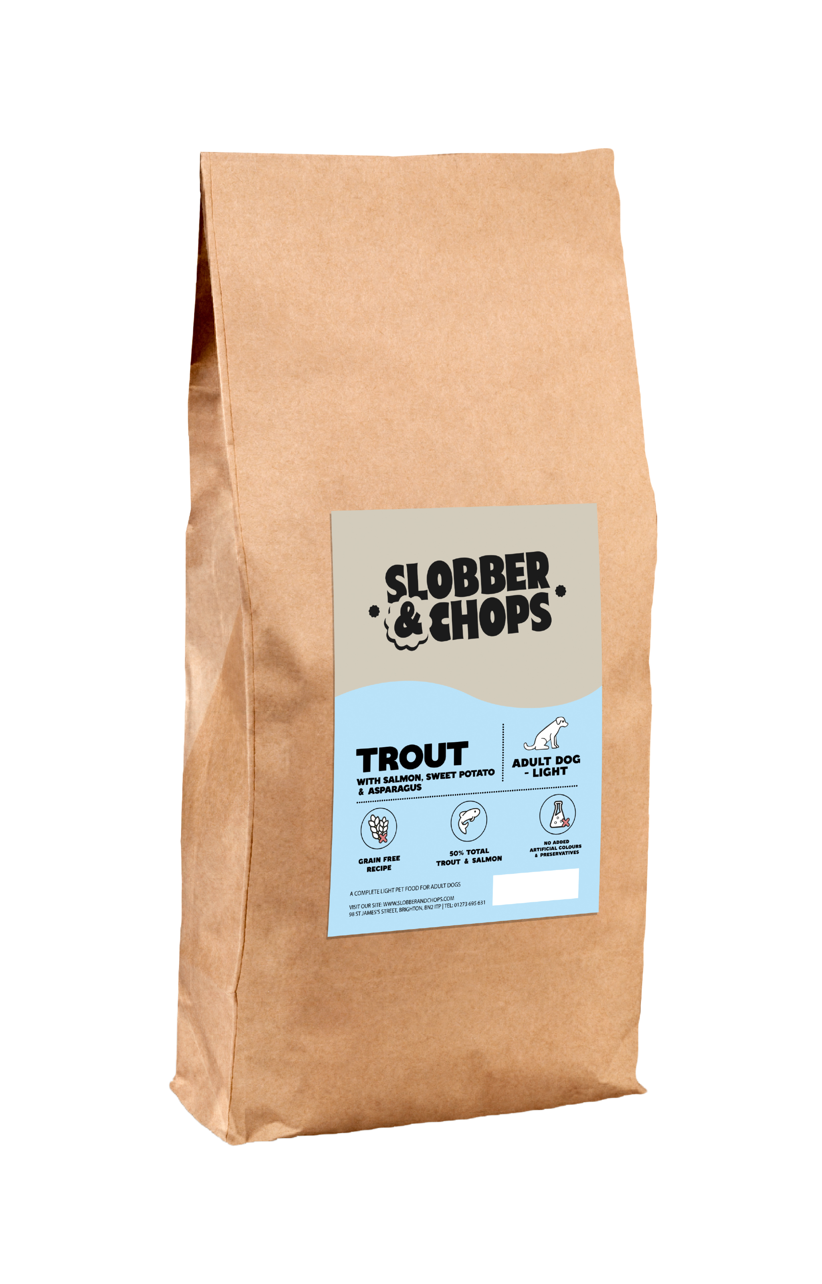 Healthy Dog Food - Trout, Salmon & Garden Vegetables Light